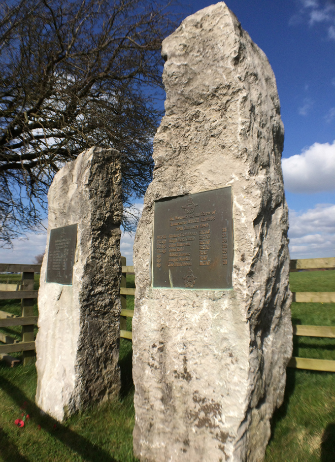 The Lancaster memorial stones, Hoveringham, Nottinghamshire