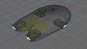 The geometry for the flying car was equally primitive.