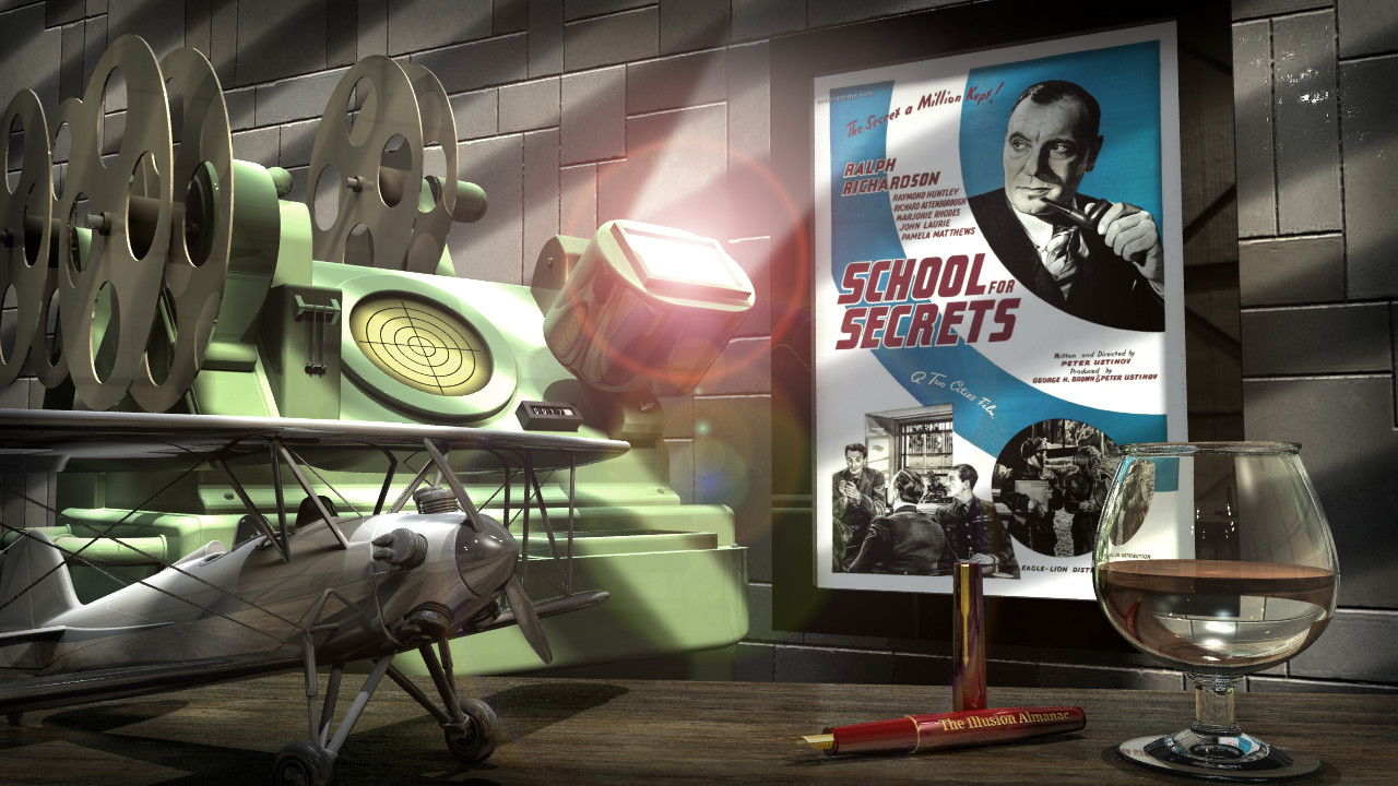 Miniature effects of 1946 wartime drama "School for Secrets," also known as "Secret Flight"