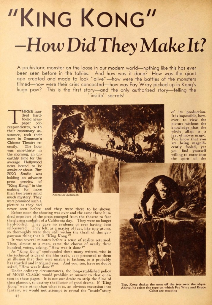"'King Kong' - How Did They Make It?" - Movie Classic, May 1933