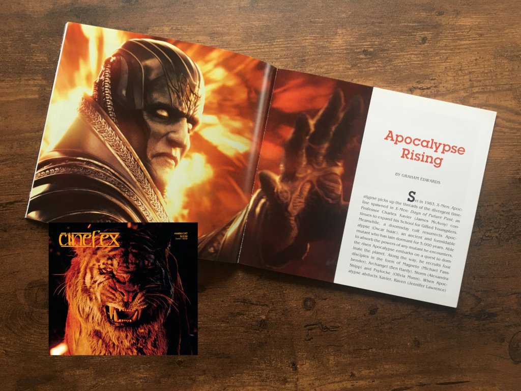 "X-Men Apocalypse" in Cinefex 147