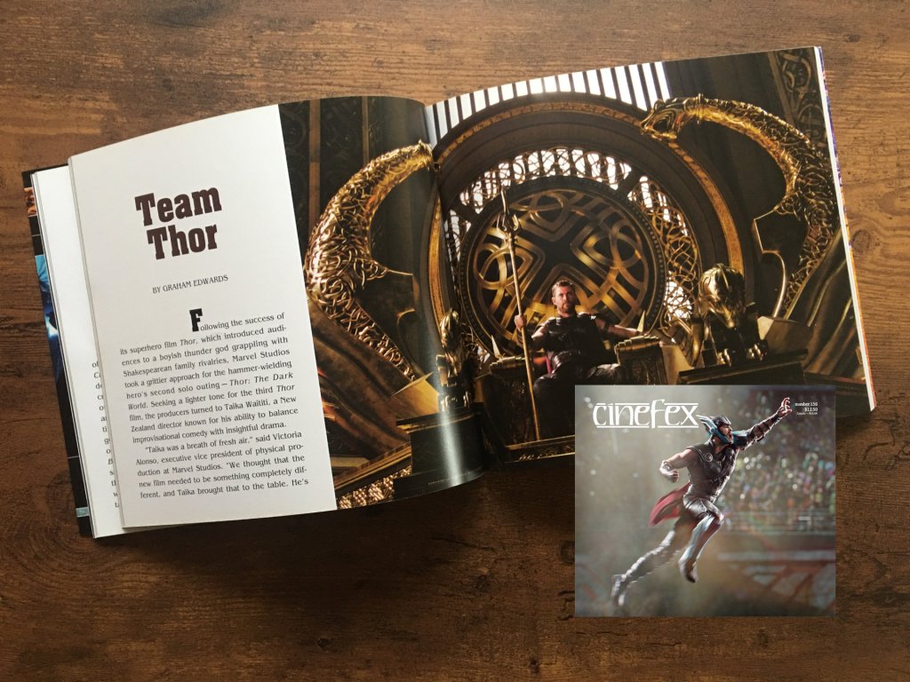 "Thor: Ragnarok" in Cinefex 156