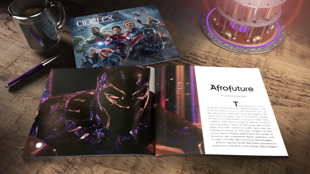 "Afrofuture" article on "Black Panther" by Graham Edwards in Cinefex 158
