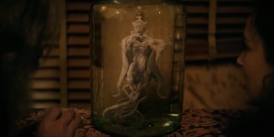 "Small Prophets" homunculus in glass jar